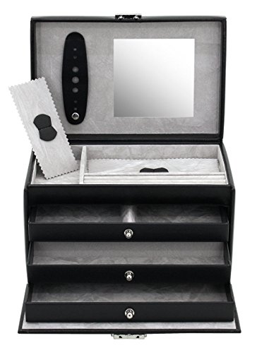 Friedrich|23 Damen-Schmuckkasten Classico Leder schwarz – 23231-2 - 2