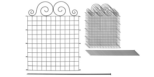 Metall Teichzaun – Set „Merscheid“ 11 tlg. anthrazit – 375 x 80/100 cm, Tiergehege, Gartenzaun, Campingzaun Steckzaun Zaunmatte Hundezaun Katzenzaun Hühnerzaun Rankhilfe - 4