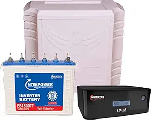 Microtek EB1800TT + Luxe Sw1000 + Apple Trolley Tubular Inverter Battery (150 AH)