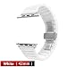 Produktbild bestcatgift Keramik Apple Armbanduhr Universal Armband Riemen mit Classic Schmetterling Schnalle.