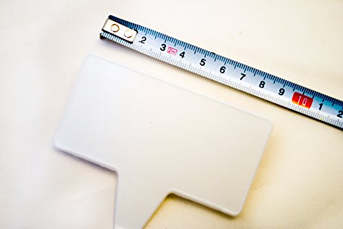 HOMETOOLS.EU – 5 Stück – Beet Pflanz Beschriftung Schilder Stecketiketten Pflanzenstecker Pflanzschilder 30cm hoch Kunststoff beschreibbar verwitterungsfest weiss - 5