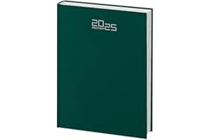 Agendepoint.it - Agenda Giornaliera 2025 15x21 Cm A5 Copertina Gomma - Verde scuro