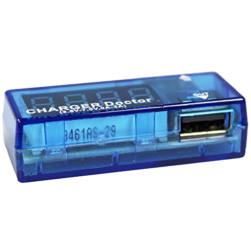 COM-FOUR® USB Charger Doctor Multimeter Ladegerät Detektor Strom- und Spannungsmesser Digitaler Voltmeter Tester 3,5 V-7,0 V, 0-3A (1 Stück) - 4