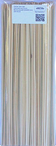 Holz Grillspieße extra lang Lebensmittelsicherheit durch TüV Rheinland geprüft (Bambus, 300mm)