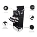 Produktbild US PRO TOOLS Werkzeug Brust mit Werkzeuge Tool Box Rollcontainer, schwarz glänzend