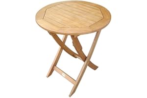 Sedex Capri Klapptisch 60 cm rund für Garten, Terrasse und Balkon Eukalyptusholz geölt