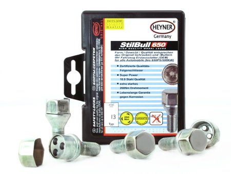 Heyner Locking Wheel Nuts M12x1.5 Fits Vauxhall Corsa D