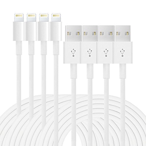 iPhone Kabel, Leginda 4er Pack 2M Lightning Kabel Lange USB Kabel Aufladen Kabel für iPhone7,7plus, 6s, 6s plus, 6plus, 6, SE, 5s 5c 5, iPad Mini/Air iPad5, iPod (Weiße)
