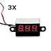 Produktbild Yongse 3Pcs rote LED 0,28 Zoll Mini wasserdicht Voltmeter 3.5-30V Digital Spannungs Tester Meter