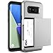 Produktbild Galaxy S8 Plus Hülle, VRS Design® Schutzhülle [Silber] Schlagfesten Case Kratzfeste Stoßsichere Handyhülle Halbautomatik Schiebetür mit Kartenfach [Damda Glide] für Samsung Galaxy S8 Plus 2017