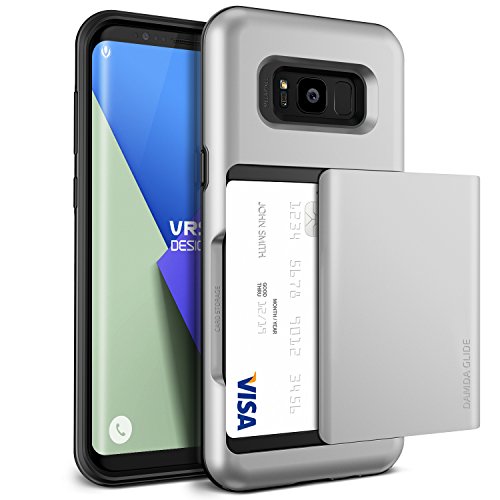 Preisvergleich Produktbild Galaxy S8 Plus Hülle, VRS Design® Schutzhülle [Silber] Schlagfesten Case Kratzfeste Stoßsichere Handyhülle Halbautomatik Schiebetür mit Kartenfach [Damda Glide] für Samsung Galaxy S8 Plus 2017