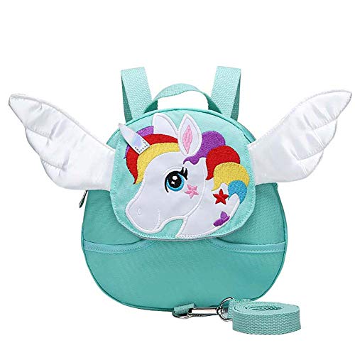 JUNGEN zaino bambina unicorno con ala anti-perso backpack school per prescolare bambino scuola materna book bag