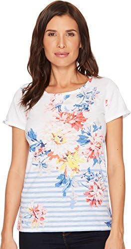 Joules White WHITSTABLE Floral Nessa Print Jersey T Shirt (16)