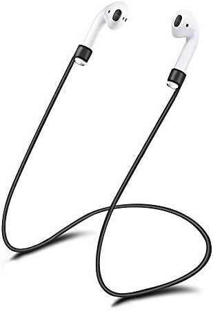 iPhone 7 AirPods Strap Connector - LECASO iPhone 7 &amp; iPhone 7 Plus Apple AirPods Strap Lightweight Durable Tangle Free Wire Cable Connector for Apple AirPods , Black