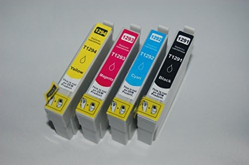 EPSON T129 PACK 4 Cartouches d'encre compatibles pour imprimantes jet d'encre EPSON Stylus Office B42WD, BX305F, BX305FW, BX305FW Plus, BX320FW, BX525WD, BX535WD, BX625FWD, BX630FW, BX635FWD, BX925FWD, BX935FWD, Stylus SX 230, 235, 235 W, 420 Series, 420 W, 425 W, 430 Series, 430 W, 435 W, 438 W, 440 Series, 440 W, 445 W, 525 WD, 535 WD, 620 FW