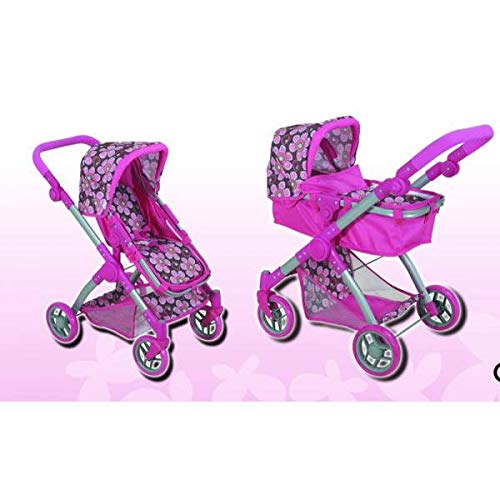 Minimamy Carrito para muñecas 2 en 1 Cochecito bugabu capazo y Sillita 68,5 cm. de Alto