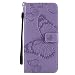 Produktbild NEXCURIO Sony Xperia XZ3 Hülle Leder, Handyhülle Tasche Leder Flip Case Brieftasche Etui mit Kartenfach Stoßfest Kratzfest Schutzhülle für Sony Xperia XZ3 - NEKTU14008 Violett