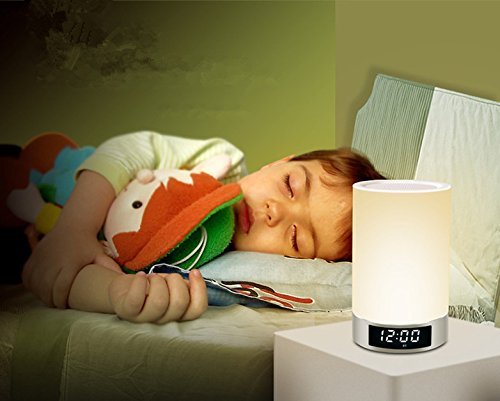 Generic L5 7 Farbe mit Bluetooth Lautsprecher-Alarm-Wecklicht, weiß, 8.8 x 8.8 x 14.1 cm, L5 - 7