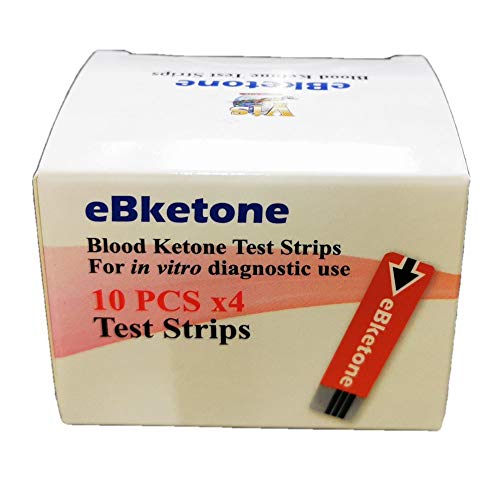 40 tiras de prueba de cetona de sangre eBketone para uso en el medidor de sangre eBketone