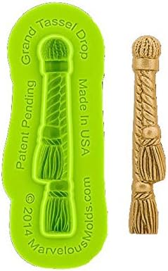 Grand Tassel Drop Silicone Mould by Marvelous Molds