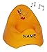 Produktbild alles-meine.de GmbH Töpfchen / Nachttopf - mit Musik / Sound - groß - mit großer Lehne + Spritzschutz incl. Namen -  lustige Ente - gelb  - Babytöpfchen / Kindertopf / Lerntöpf..