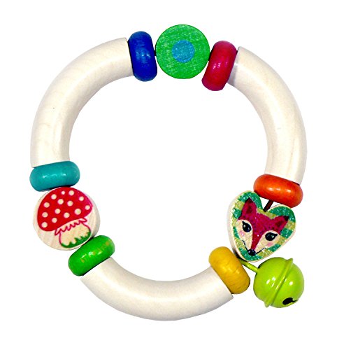 Hess 11012 - Juguete de madera, diseño Rattle Forest Animals