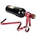 Produktbild yobansa® Magic Seil Floating Weinregal Metall Weinflaschenhalter Wein klappbar Ständer für Bars, Home Dekoration rot
