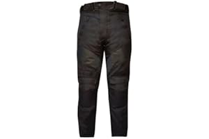 warrior gears Pantalon de moto en maille Cordura imperméable pour enfants, pantalon de protection pour enfants, pantalon de moto imperméable avec protections CE, pantalon pour enfants, noir, 5-18 ans