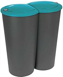 Mülleimer mit zwei Fächern - 2 x 25 l: Amazon.de: Küche & Haushalt