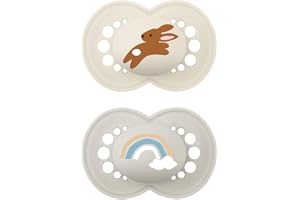 MAM Original Dummy i uppsättning av 2 nappar storlek 16+ månader, napp av SkinSoft silikon, ekologisk rund, med nappfodral, n