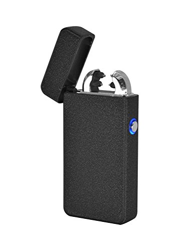 Preisvergleich Produktbild Aokvic USB elektronisches Feuerzeug aufladbar lichtbogen Mattglasbirne Hülle (Schwarz)