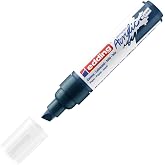 Edding 5000 akrilik marker geniş - koyu mavi - 1 su ge&ccedil;irmez akrilik boya kalemi - keski ucu 5-10 mm - tuval &uuml;zerine &ccedil;izim i&ccedil;