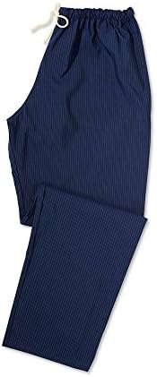 TorayToray STC-AM36SN-XSR Anti-Microbial Scrub Trouser, Regular, Stripe, 98% Polyester/2% X-STATIC, Size: XS, Sailor Navy/Silver