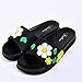 Produktbild SUxian Einfach Damen Sandalen Sommer Bad Rutschfeste Verdickte Hausschuhe Blumenmuster Sandalen Hausschuhe (Farbe : Yellow, Größe : 39)