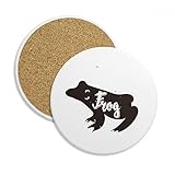 DIYthinker Rana Negro y Negro de Animales Coaster la Taza de cerámica Titular de Piedra...