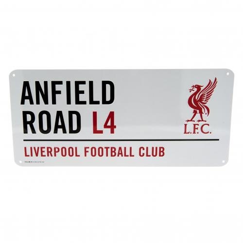 Liverpool Officiel Anfield Road L4 Plaque de Rue en métal - 
