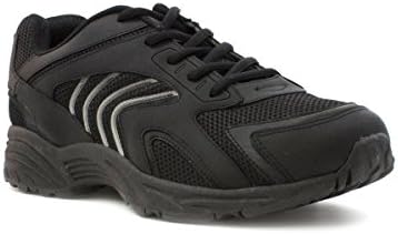 Tick Mens Mesh Lace Up Trainer in Black - Size 6 UK - Black