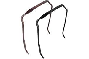 BREEZO 2PCS Square Headbands, Curly Thick Hair Large Headband Like Sunglasses, Plastic Hair Hoop Hairband, Sunglasses Headband, Invisible Hair Hoop, Hairstyle Fixing Tool, Black+Brown