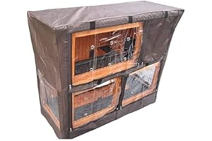 BUNNY BUSINESS Double Decker Rabbit/Guinea Pig Hutch with Legs and opening roof, Rabbit hutches and Runs HUTCH & COVER PACKAGE (BB-41-DDL + COVER)