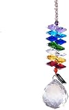 thumbnail image 2 of 8 Mixed Color Feng Shui Crystals – 30mm Faceted Rainbow Prism Sun Catchers 2 of 4