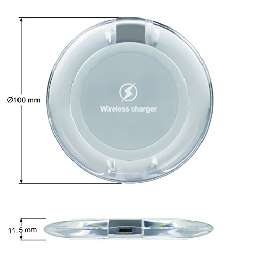 2 in 1 Qi Ladegerät Receiver + Qi Wireless Charger, ZXK Qi Wireless Ladegerät Induktive Ladestation Qi Wireless Charger für Samsung Galaxy S6, S6 Edge, Note 5, Nexus 7 2nd Gen, Nexus 4/5/6, LG Optimus Vu2/G2/G3, Nokia Lumia 920/1020/928, Nexus 5 usw.- Weiß - 6