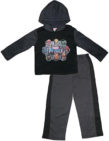 2Pcs:Marvel Heroes(Spider-Man,Hulk,Wolverine)Boys Hoodie & Pants 12M Grey