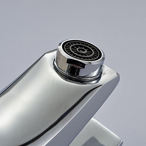 Waschbeckenarmatur Wasserfall Wasserhahn Kupfer Waschtischarmatur Spültisch Armatur für Bad oder Küchen Chrom - 4