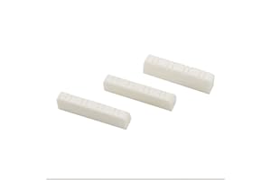 Pxyelec 8 Saiten Mandolinen-Gitarre Knochen geschlitzt Knochen Brücke Mutter Pack von 3