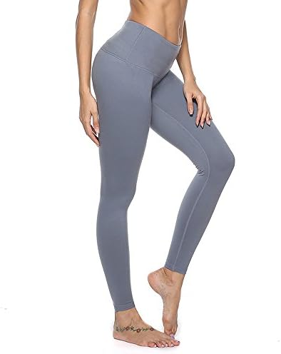 Crafeel Womens Yoga Pants High Waisted Gym Workout Leggings Fitness Running Compression Tights(GreyS)