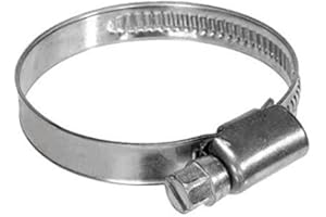 HKB ® 4 Stück EDELSTAHL komplett, Schlauchschellen W4, Spannbereich 32 bis 50 mm, Bandbreite 12 mm, DIN 3017, Industriequalität, mit Schneckengewinde, 70334