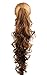 Quibine 31" Long Wavy/Curly Claw Clip Ponytail Hair Extensions Wig Hairpiece, 12#
