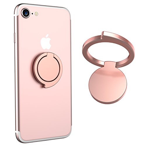 Handy Ring Halter - OSSKY Handy Finger Halterung 360Â°freidrehbar Ringhalter, Smartphone Halter + StÃ¤nder mit komfortable Einhandbedienung geeignet fÃ¼r alle Handy Typ,passen auch Magnet Auto Griff - (Rosagold)