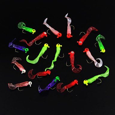 2 pcs Soft Bait Fishing Lures Soft Bait Jig Head g/Ounce,70 mm/2-3/4" inch,Plastic Bait Casting