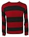 Produktbild ERWACHSENE KINDER STRICKPULLOVER FANCY DRESS ZEICHEN CASUAL TOP PULLOVER GESTREIFT, - Red/Black Jumper, XL